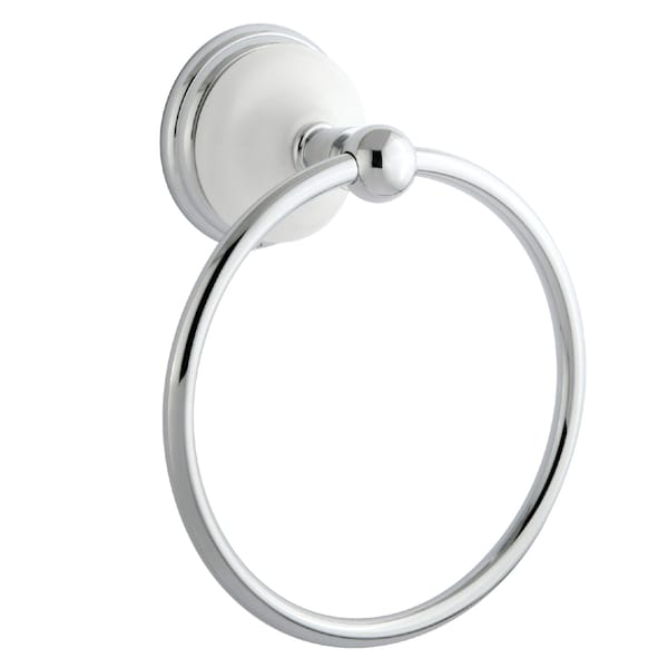 Victorian Towel Ring, Polished Chrome